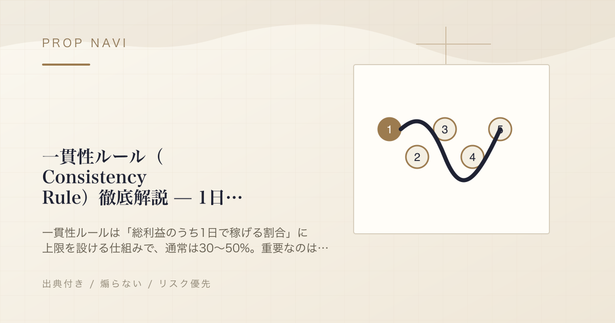 一貫性ルール（Consistency Rule）徹底解説 — 1日の大勝ちが出金を止める理由