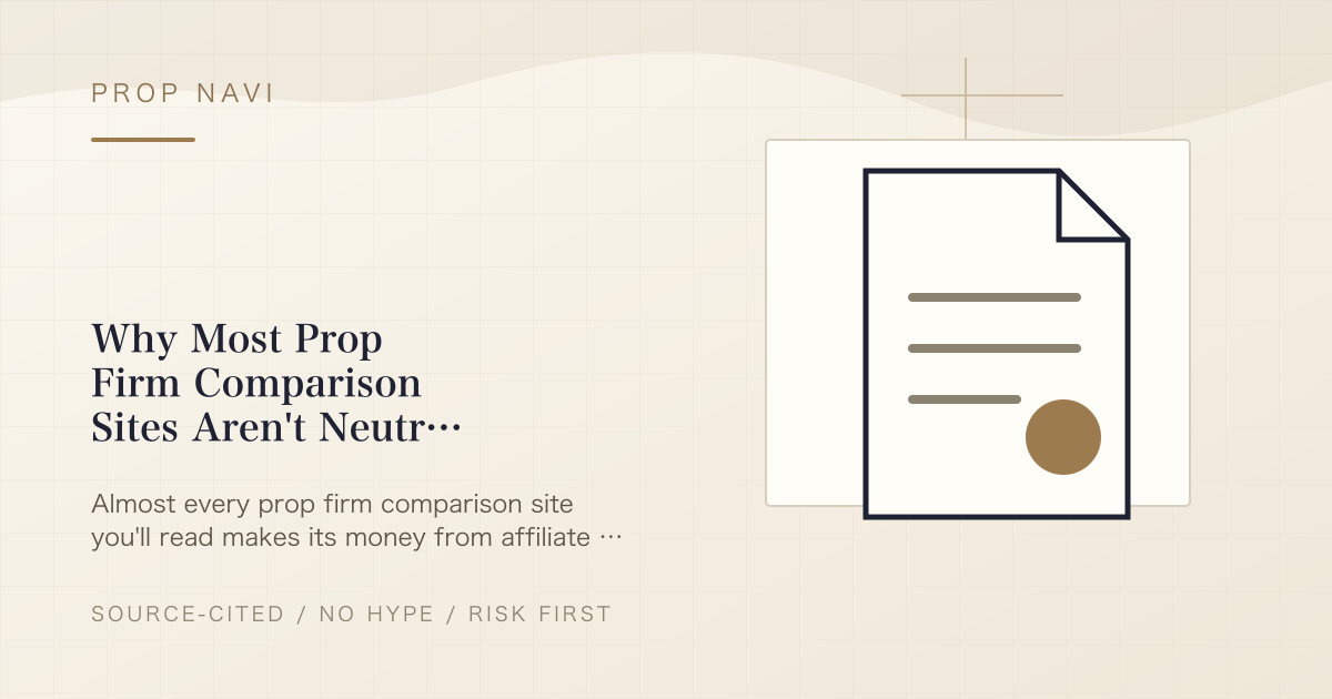 Why Most Prop Firm Comparison Sites Aren't Neutral — and How to Tell