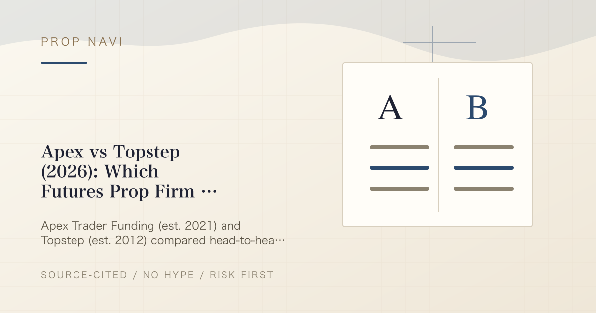 Apex vs Topstep (2026): Which Futures Prop Firm Fits You?