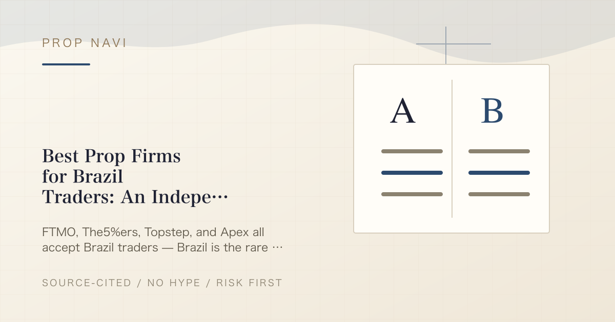 Best Prop Firms for Brazil Traders: An Independent Guide (Eligibility, CVM, Payments)
