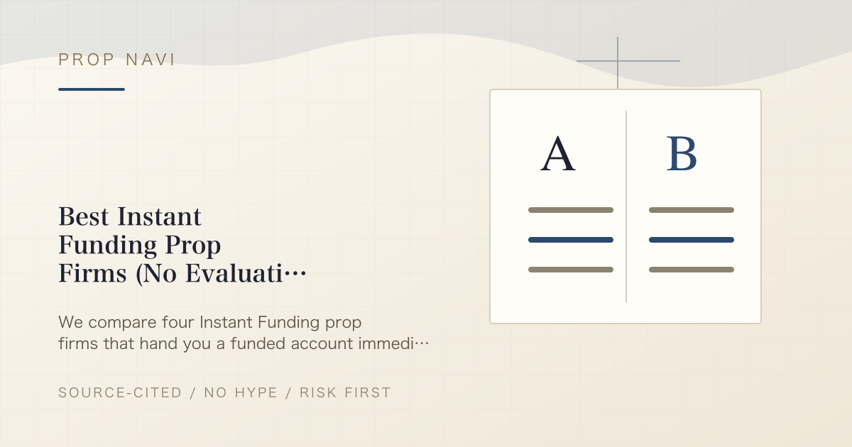 Best Instant Funding Prop Firms (No Evaluation) [2026]