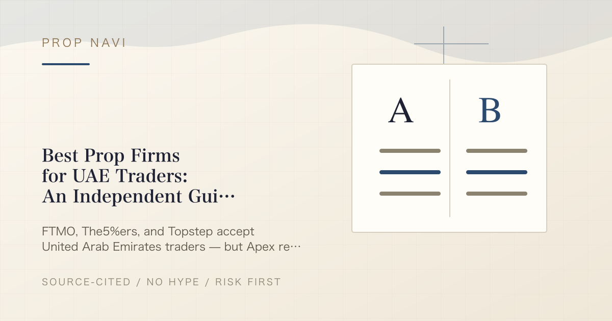 Best Prop Firms for UAE Traders: An Independent Guide (Eligibility, CMA/VARA Rules, Payments)