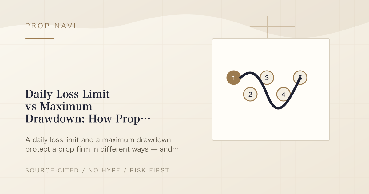 Daily Loss Limit vs Maximum Drawdown: How Prop Firm Risk Rules Actually Work