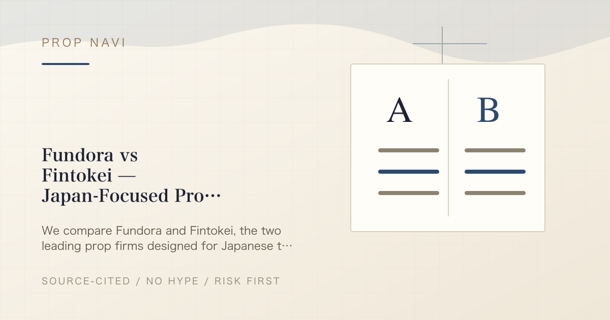 Fundora vs Fintokei — Japan-Focused Prop Firm Showdown
