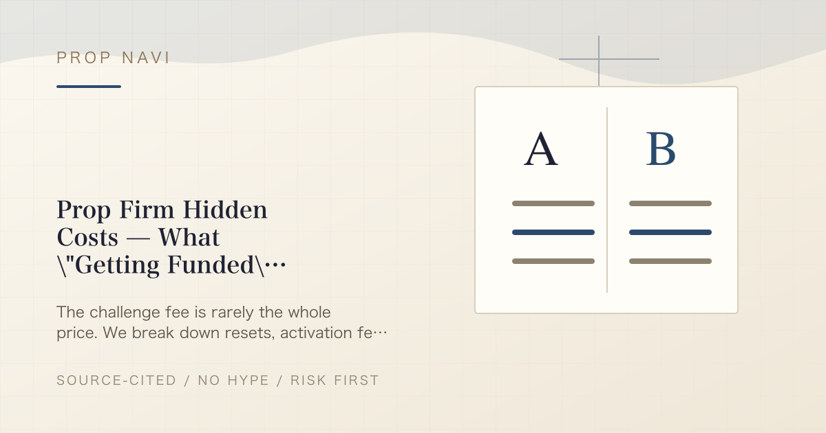Prop Firm Hidden Costs — What "Getting Funded" Really Costs (2026)