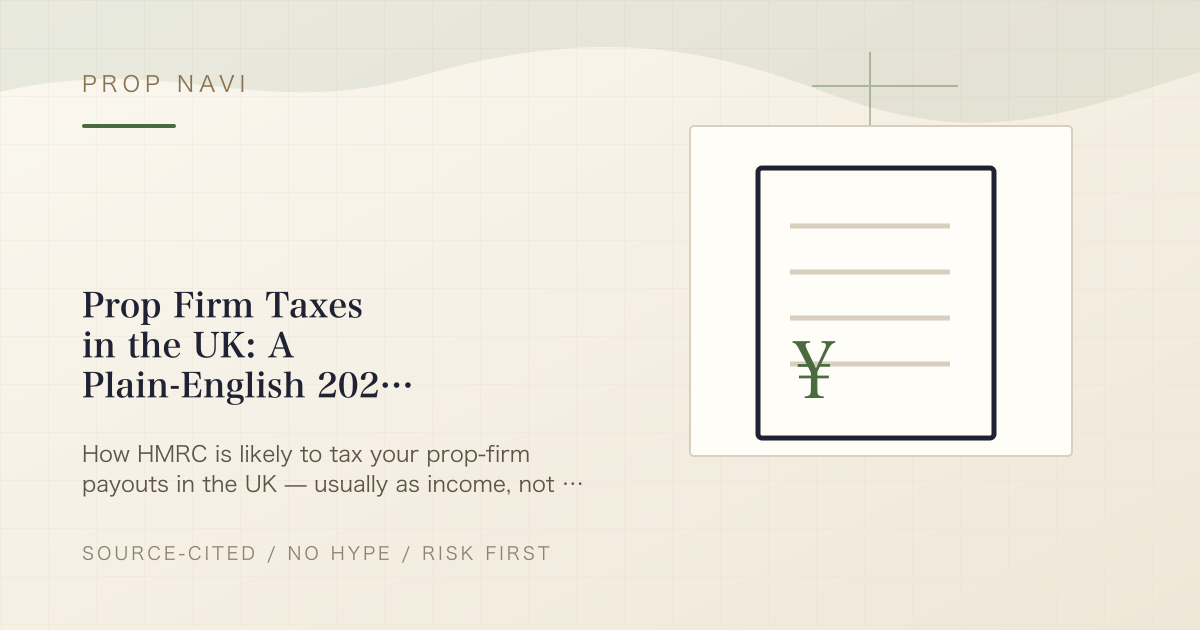 Prop Firm Taxes in the UK: A Plain-English 2026 Guide for Funded Traders