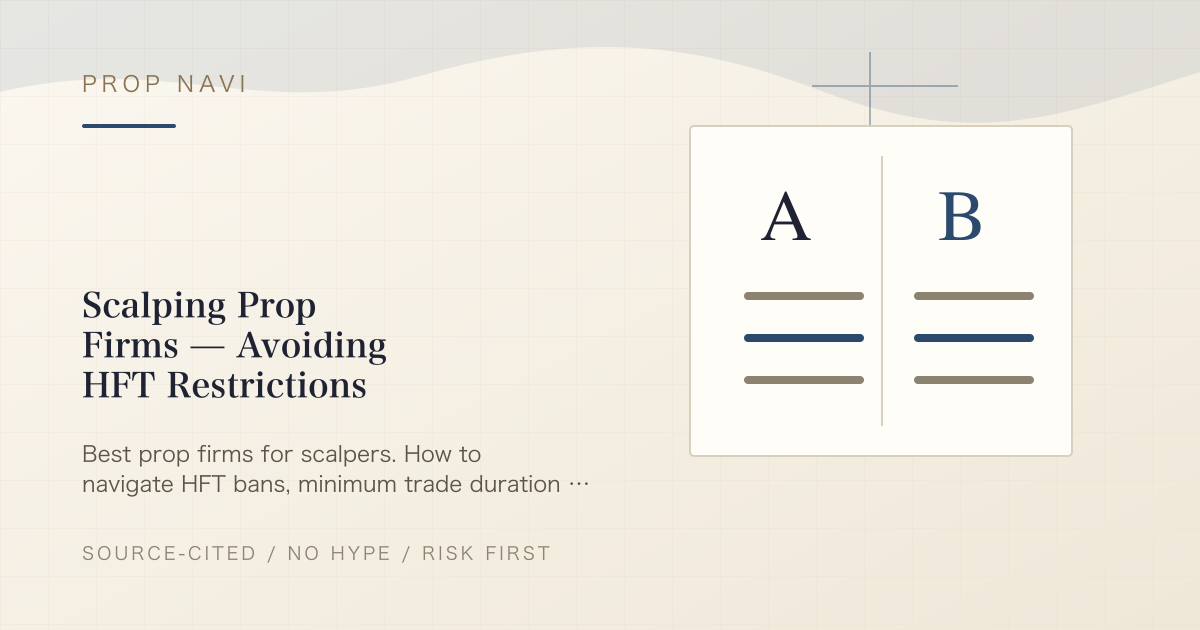 Scalping Prop Firms — Avoiding HFT Restrictions