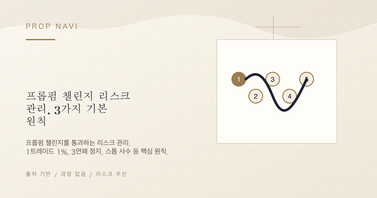 프롭펌 챌린지 리스크 관리. 3가지 기본 원칙