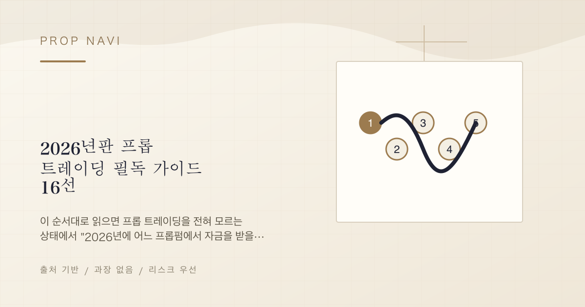 2026년판 프롭 트레이딩 필독 가이드 16선
