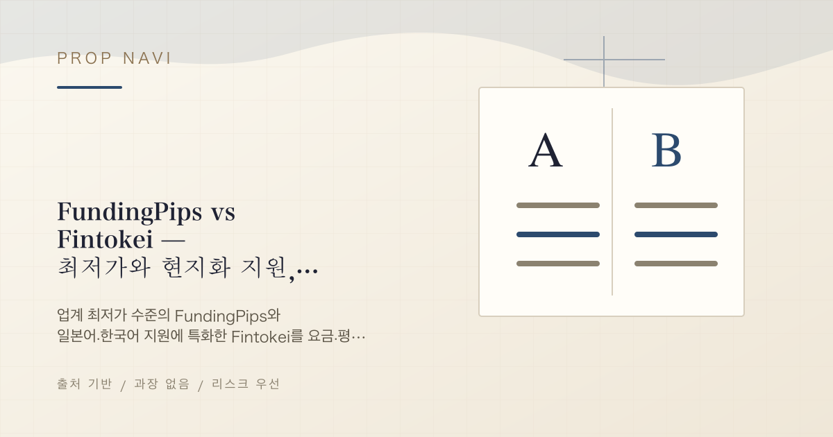 FundingPips vs Fintokei — 최저가와 현지화 지원, 선택의 갈림길