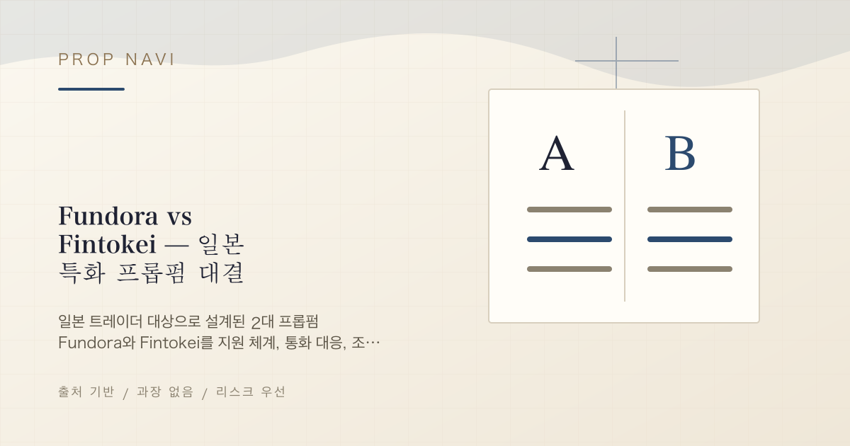 Fundora vs Fintokei — 일본 특화 프롭펌 대결