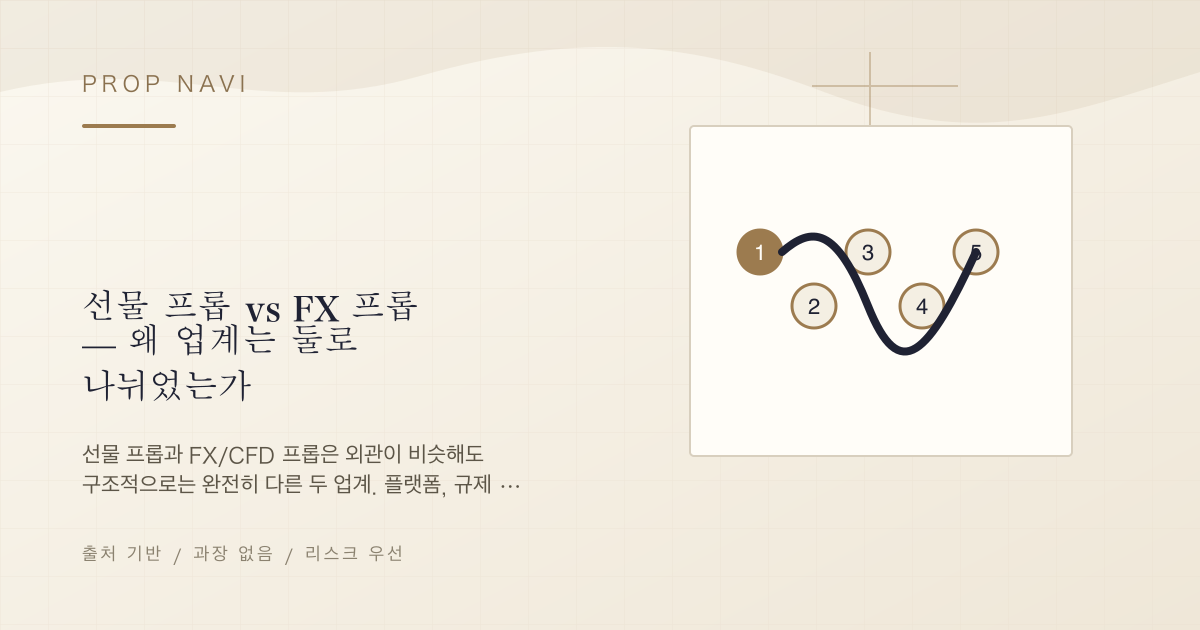 선물 프롭 vs FX 프롭 — 왜 업계는 둘로 나뉘었는가