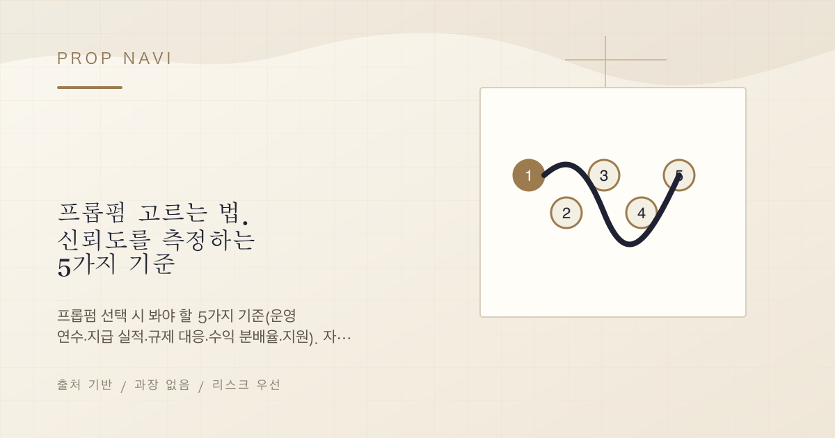 프롭펌 고르는 법. 신뢰도를 측정하는 5가지 기준
