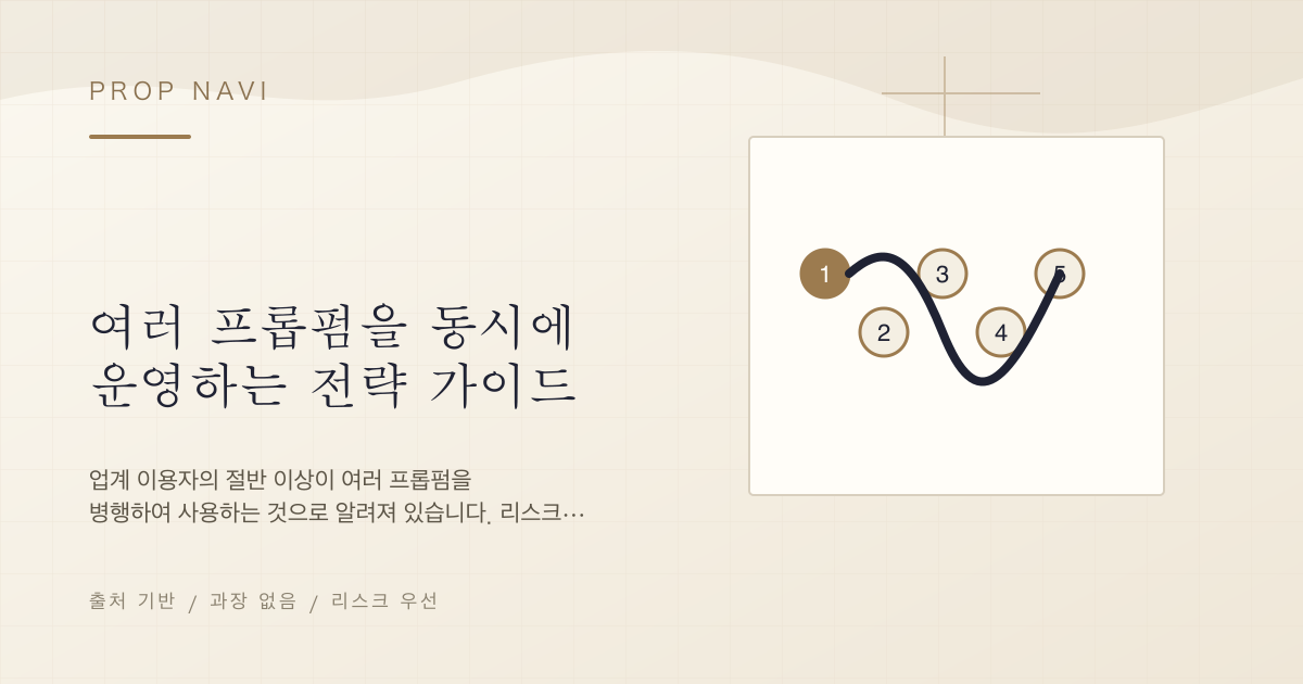 여러 프롭펌을 동시에 운영하는 전략 가이드