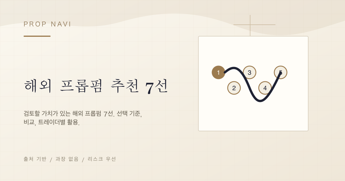 해외 프롭펌 추천 7선