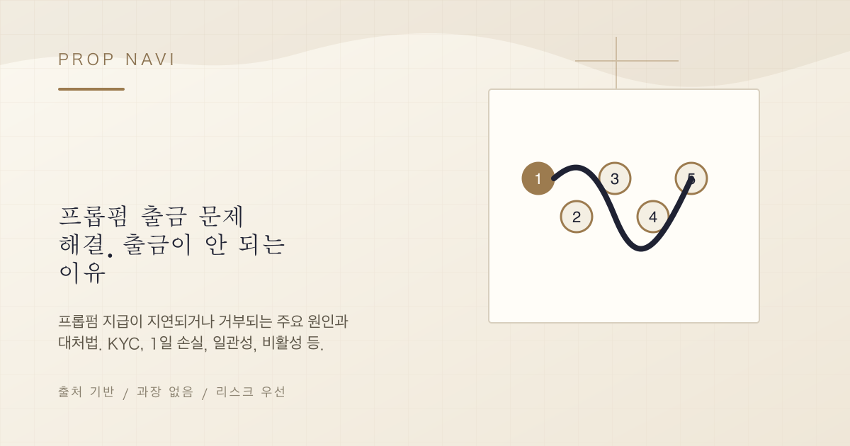 프롭펌 출금 문제 해결. 출금이 안 되는 이유