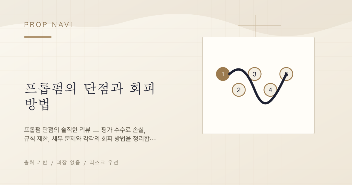 프롭펌의 단점과 회피 방법