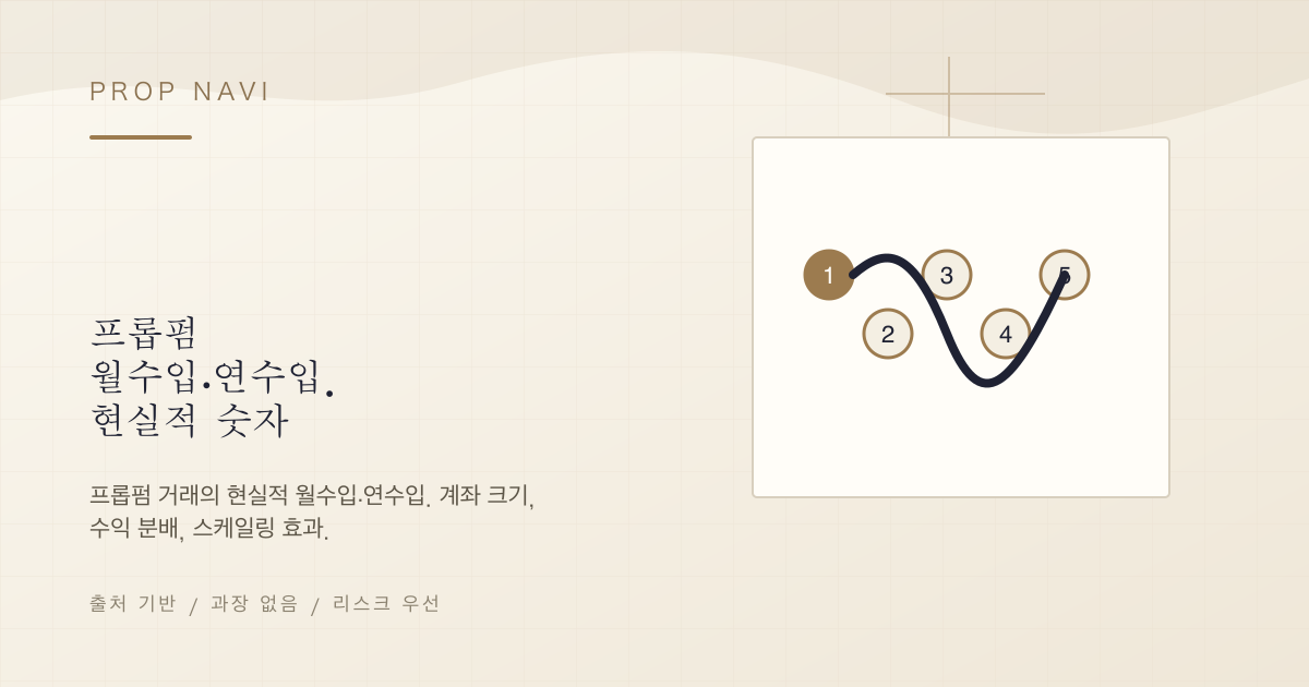 프롭펌 월수입·연수입. 현실적 숫자