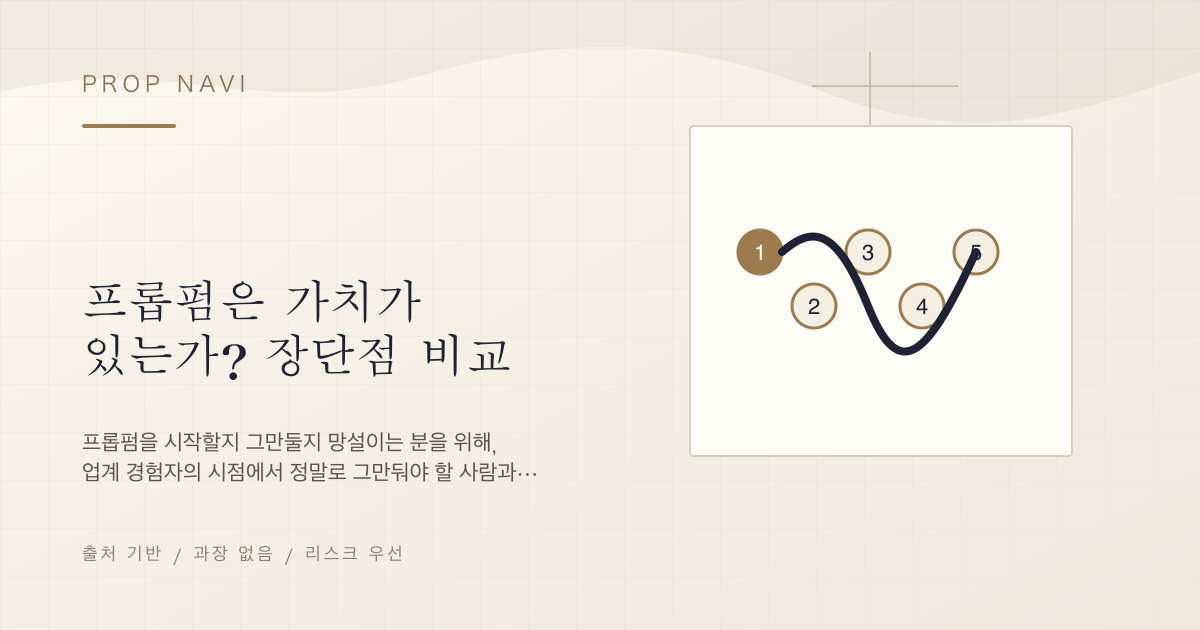 프롭펌은 가치가 있는가? 장단점 비교