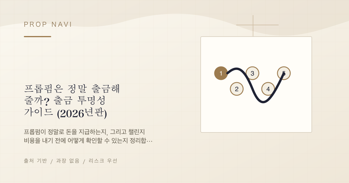 프롭펌은 정말 출금해 줄까? 출금 투명성 가이드 (2026년판)