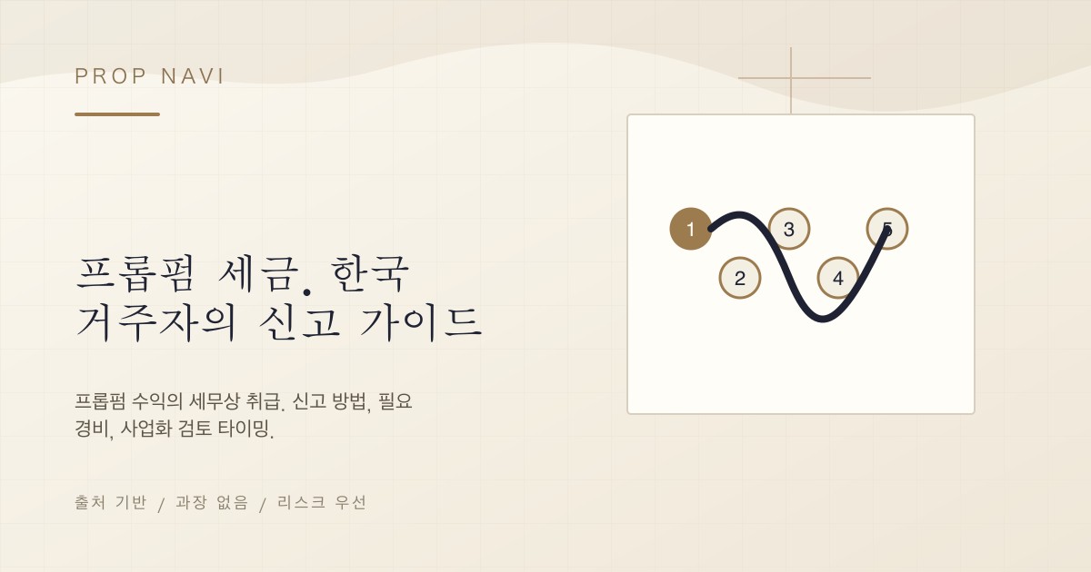프롭펌 세금. 한국 거주자의 신고 가이드