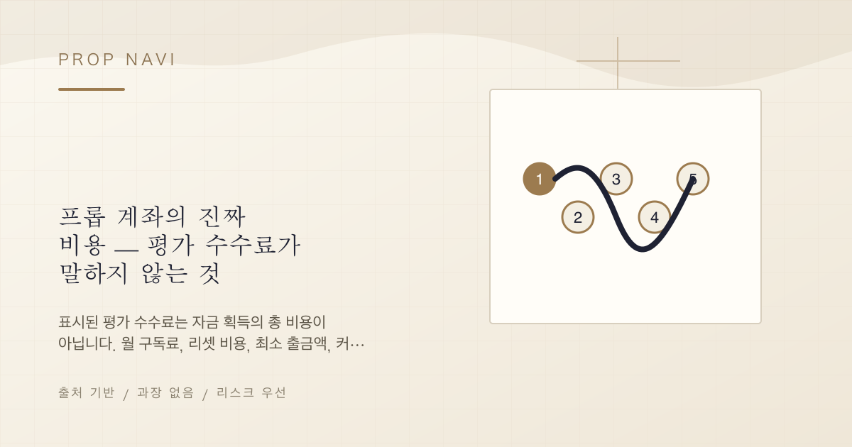 프롭 계좌의 진짜 비용 — 평가 수수료가 말하지 않는 것