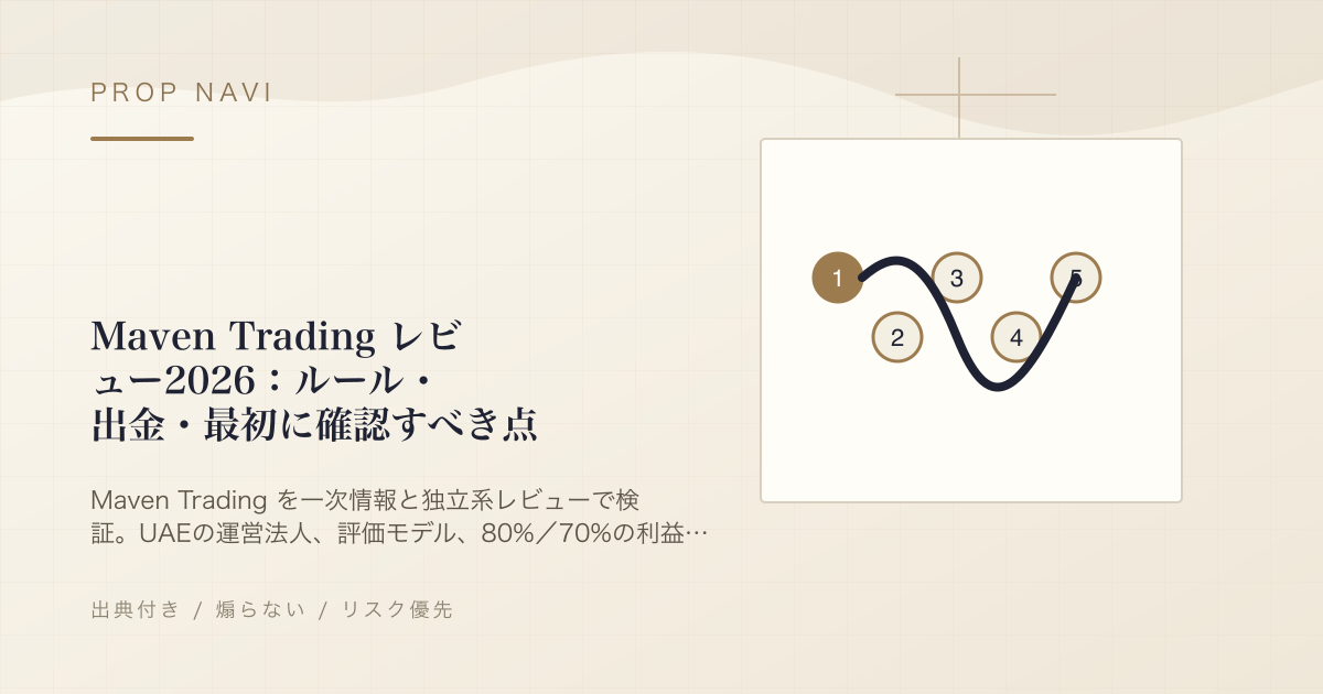 Maven Trading レビュー2026：ルール・出金・最初に確認すべき点