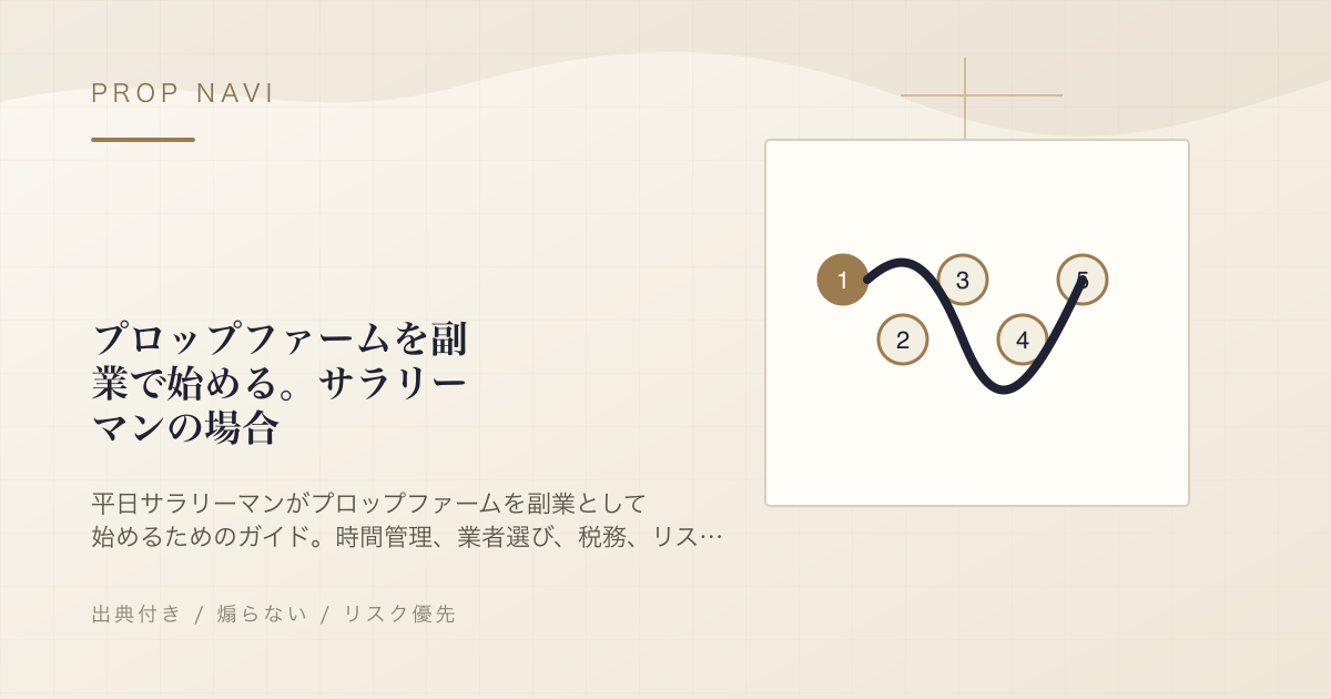 プロップファームを副業で始める。サラリーマンの場合