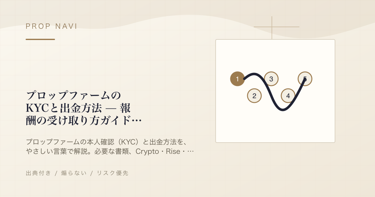 プロップファームのKYCと出金方法 — 報酬の受け取り方ガイド（2026年版）