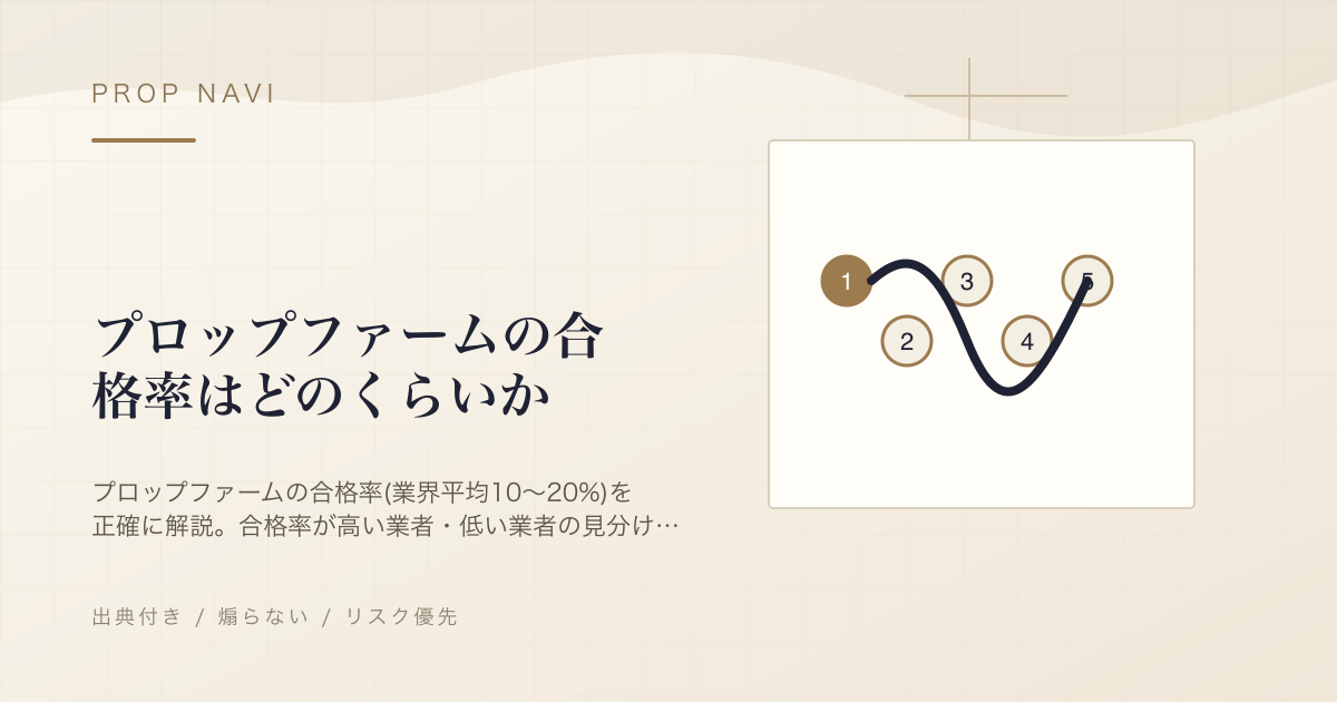 プロップファームの合格率はどのくらいか