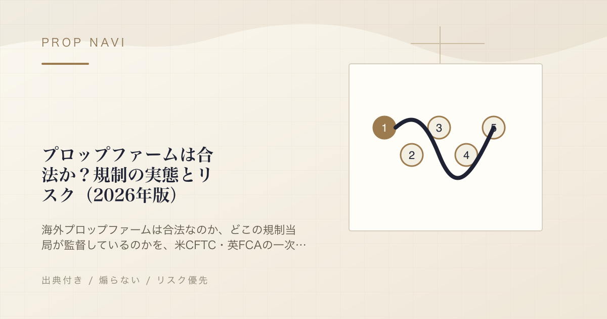 プロップファームは合法か？規制の実態とリスク（2026年版）