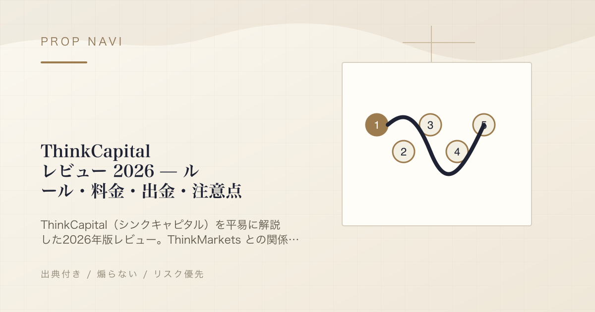 ThinkCapital レビュー 2026 — ルール・料金・出金・注意点