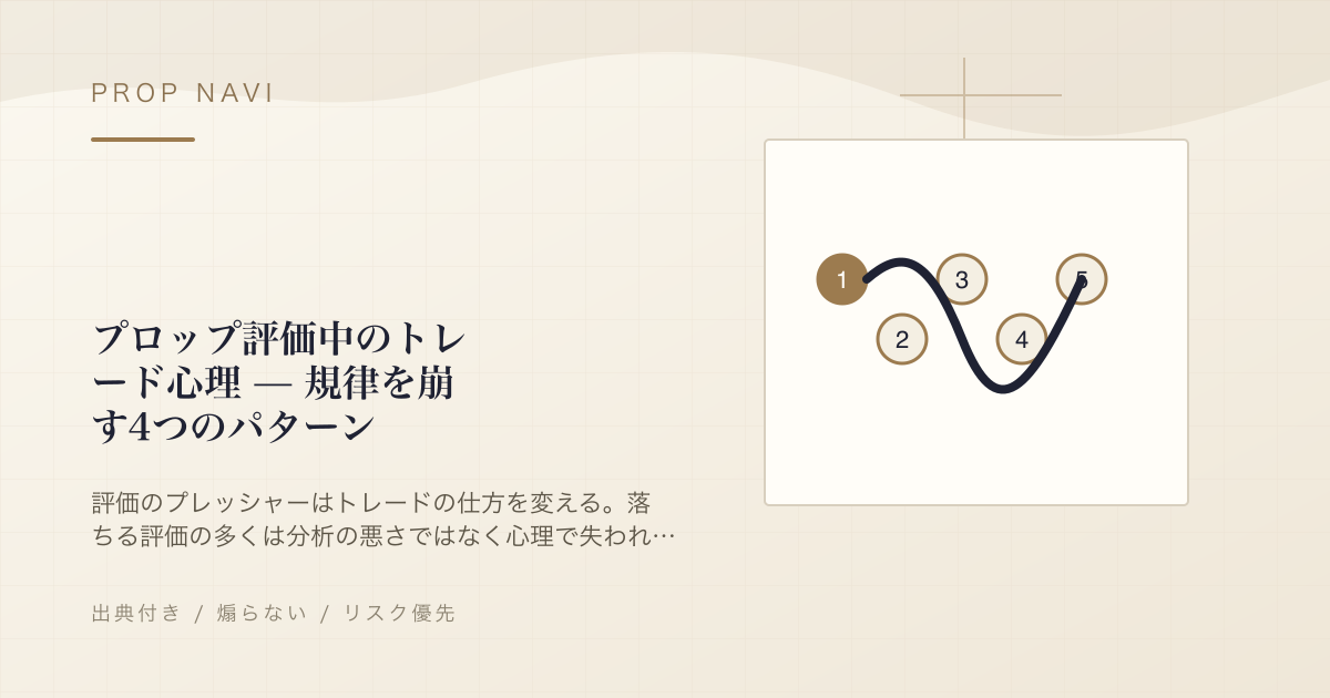 プロップ評価中のトレード心理 — 規律を崩す4つのパターン