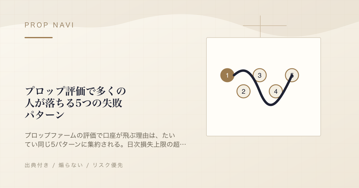 プロップ評価で多くの人が落ちる5つの失敗パターン