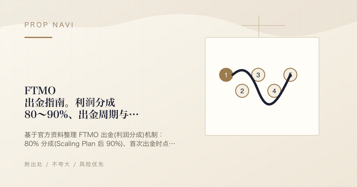 FTMO 出金指南。利润分成 80～90%、出金周期与出金方式