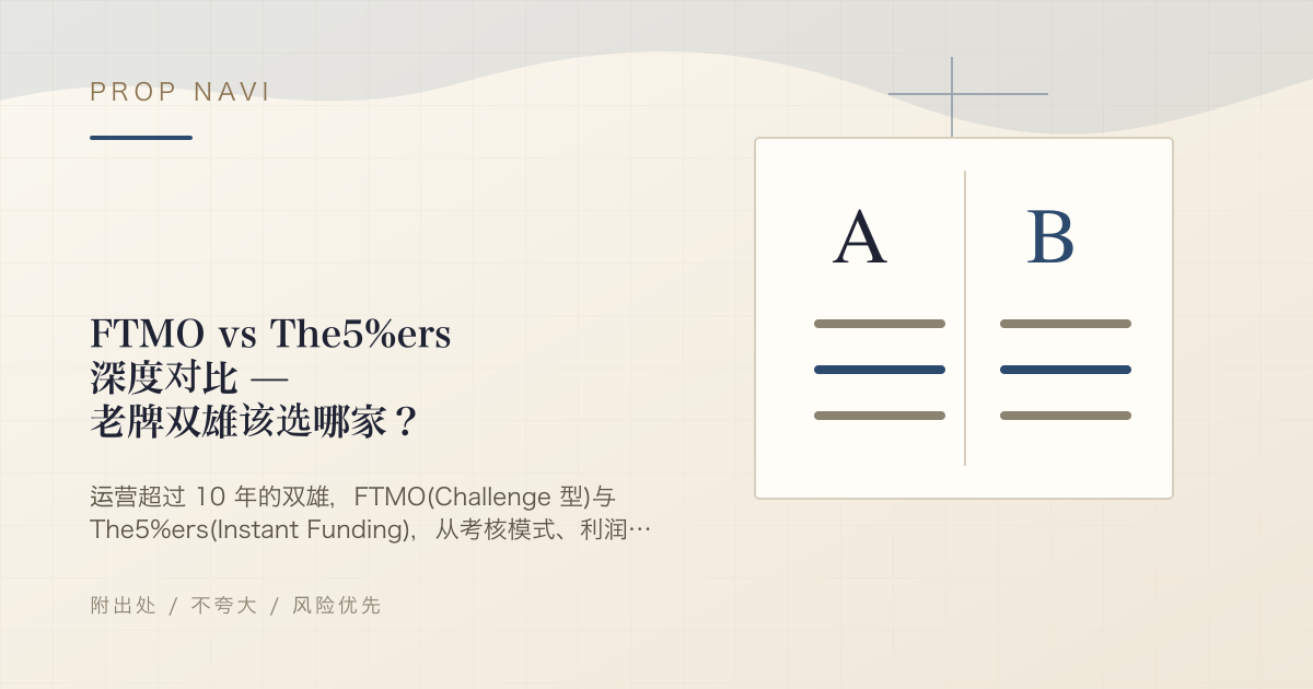 FTMO vs The5%ers 深度对比 — 老牌双雄该选哪家？