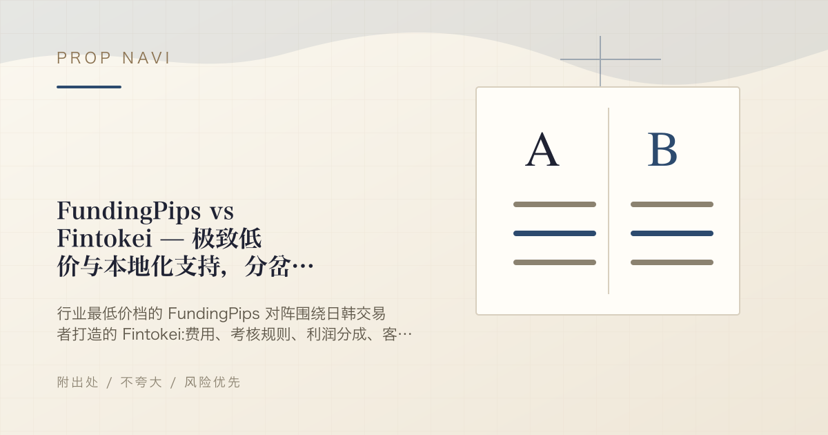 FundingPips vs Fintokei — 极致低价与本地化支持，分岔口怎么选
