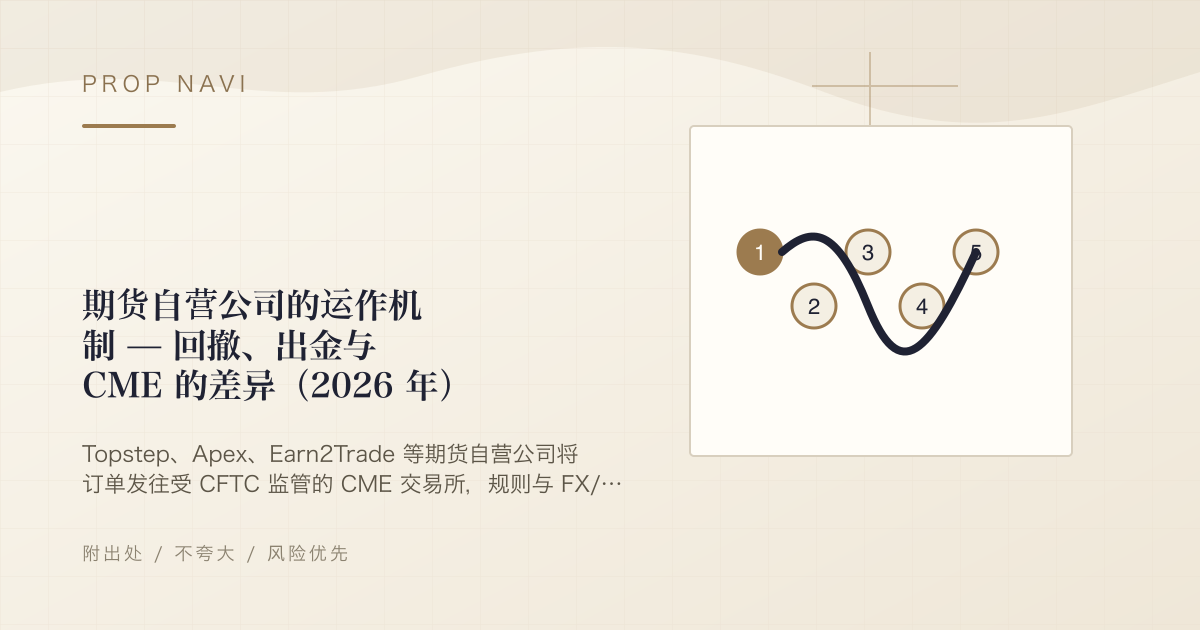期货自营公司的运作机制 — 回撤、出金与 CME 的差异（2026 年）