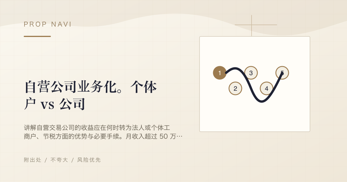 自营公司业务化。个体户 vs 公司