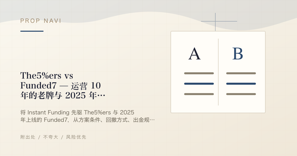 The5%ers vs Funded7 — 运营 10 年的老牌与 2025 年上线的新兴公司对比
