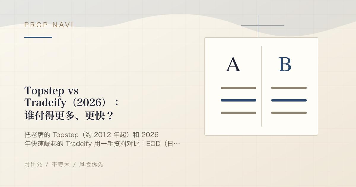 Topstep vs Tradeify（2026）：谁付得更多、更快？