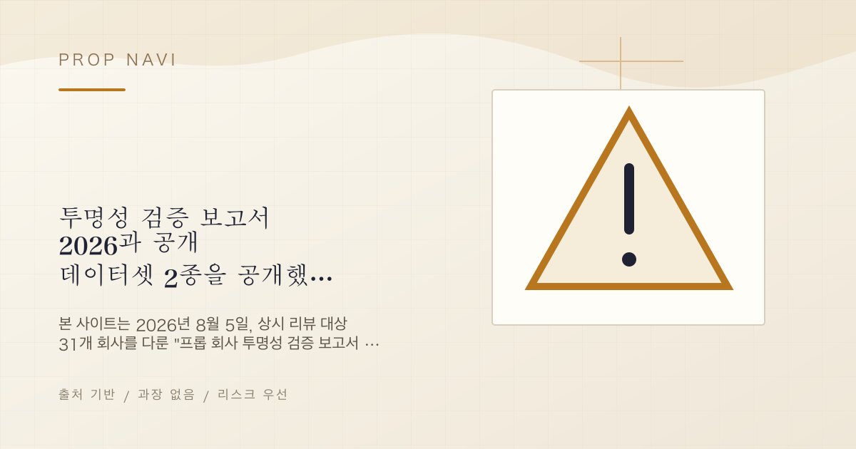 투명성 검증 보고서 2026과 공개 데이터셋 2종을 공개했습니다