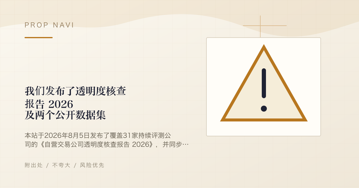 我们发布了透明度核查报告 2026 及两个公开数据集